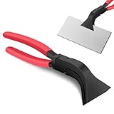 HAASIKI 45°Falzzange, Abkantzange Blechzange, Blechbiegezange, Biegezange Breit 60 mm mit Rutschfestem Griff, Falzzange Blech für Biegen und Glätten von Blechen