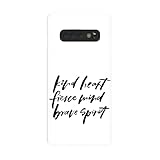 artboxONE Premium-Case Handyhülle für Samsung Galaxy S10 Kind Heart Fierce Mind Brave von Planeta444