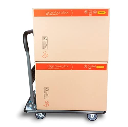 Titant Push Cart Dolly - Foldable Cart With Wheels (330 Lbs Weight Capacity) Dolly Cart With 360° Swivel Braked Wheels - Foldable Platform Hand Truck For Easy Storage #TOP7