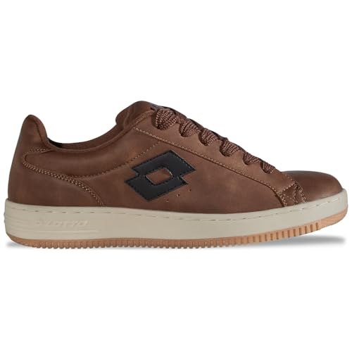 LOTTO YARIN NL Sneaker Unisex, Marrone/Nero, 42 EU, Marrone e Nero., 42 EU