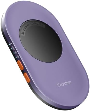 Vaydeer Mouse Jiggler mit Timer, Violett | einstellbarer Timer, treiberfreies Plug-and-play, leiser Betrieb, für Homeoffice und PC