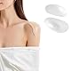 Schulterpolster Silikon, Selbstklebend Schulter Push-Up Pads, Wiederverwendbar und Atmungsaktiv Push-Up Pads Kleber, Anti-Rutsch Schulterpolster Verstärker fur Damen/Männer - 1 Paar (Transparent)