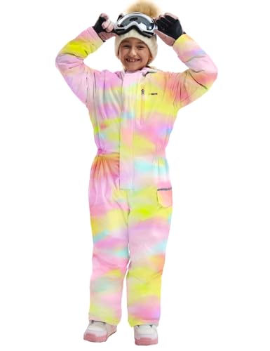 Image of GEMYSE Kids One Pieces Ski Suits Jumpsuits Boys Girls' Winter Outdoor Snowboarding Waterproof Snowsuits