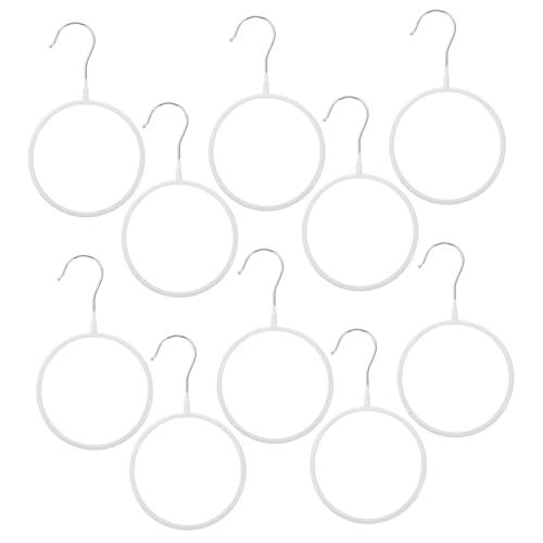 TOGEVAL 10pcs Scarf Hanger Organizer Non- Storage for Belts Ties and Scarves Space-Saving Wardrobe for Closet Organization