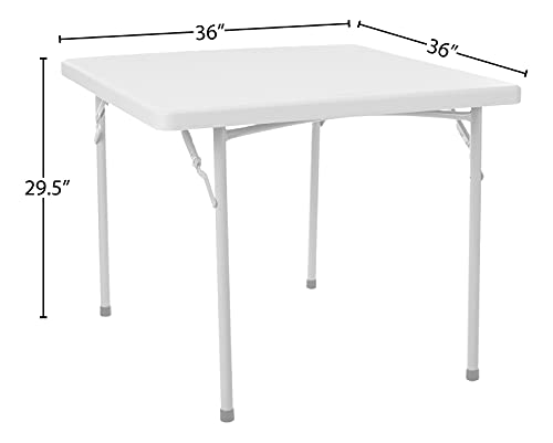 Office Star BT36 Resin Sqaure Multipurpose Table With Collapsible Legs, Indoor Outdoor Use For Banquets, Picnics, And Parties, 36 Inch, Square thumb #6