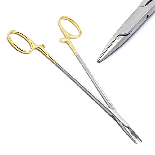Image of T /C Premium O.R Grade Mayo HEGAR Needle Holder 7 inch Serrated with Tungsten Carbide Inserts (LAJA IMPORTS Brand)
