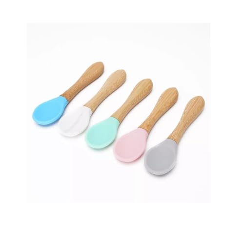 Image of Baby Silicone Feeding Bowl Set, Bpa Free Food Grade Non-Slip and Safe Dinnerware of Baby Snack Soup Bowl, Adjustable Bib Cup and Spoon for Toddler Kids (Set : 1, Color : Purple)