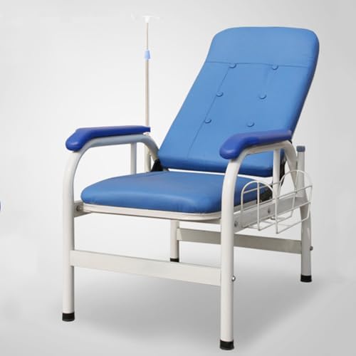 Leather Phlebotomy Chair - Medical Blood Draw Chair with Armrest & Steel Frame, Fully Reclining Waiting Room Reception Chair for Labs & Clinics