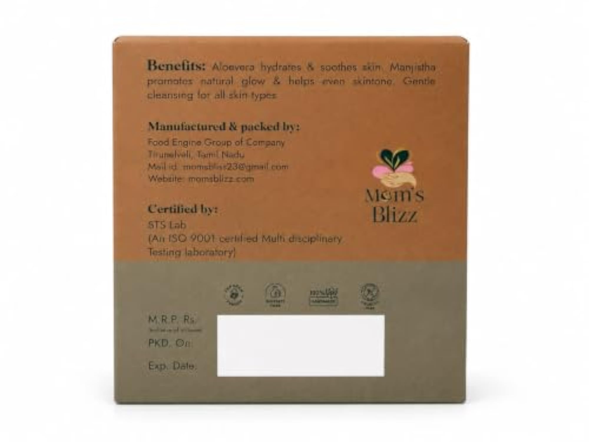 Mom's Blizz Manjistha Aloe Vera Soap, 100g