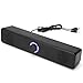 Bortivier PC Soundbar Wired/Wireless Bluetooth Speaker USB Powered Soundbar for TV Pc Laptop Gaming Home Theater Audio System B
