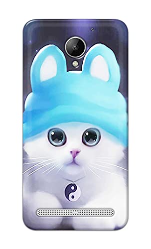 Image of Chinese Cutie Kitten Cat Big Eyes Lovely Girl Ears Hard Back Case Cover for Lenovo C2 k10a40 Back Cover -(J5) VNS2221