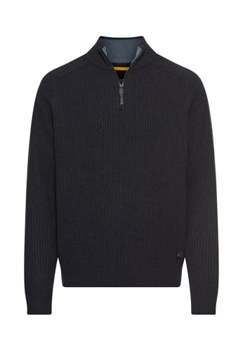 camel active Herren Strick-Troyer aus Reiner Lammwolle Navyblau, Menswear-XXL – Ansicht 1