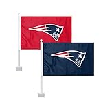 FOCO New England Patriots NFL 2 Pack Solid Car Flag