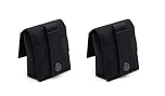 Aiyraa 2 Pcs Tactical Molle Belt Pouches - 7.5x3x9.5cm Oxford Fabric EDC Bag for Sports, Hiking, Camping, Traveling, Cycling, Fishing, Small Pouch Bag (Black)