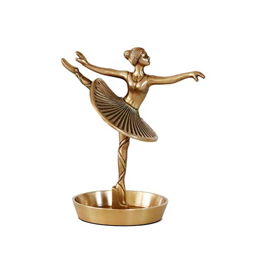 Preisvergleich Produktbild WING Ballerina Schmuckständer Metall Schmuckständer Schmuck Aufbewahrung Schmuckkasten mit tablett für Ketten, Ohrringen, Ringen, Uhren Armbändern, Kupfer