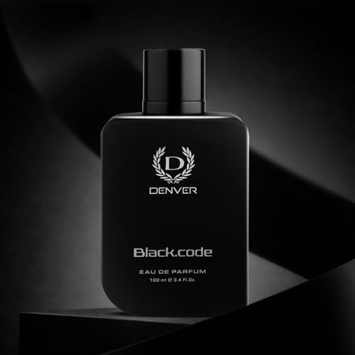 Image of DENVER Black Code Perfume For Men - 100 ML | Fougere Aromatic, Woody | Long Lasting Fragrance | Eau De Parfum