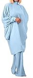 Womens Sexy Batwing Sleeve Turtleneck Tunic Tops Bodycon Wide Leg Pants Party Clubwear Sweatsuit Tra