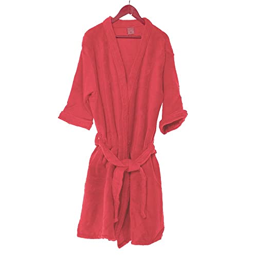 Roupão Kimono Unissex Adulto Felpudo Tamanho Único (Vermelho)