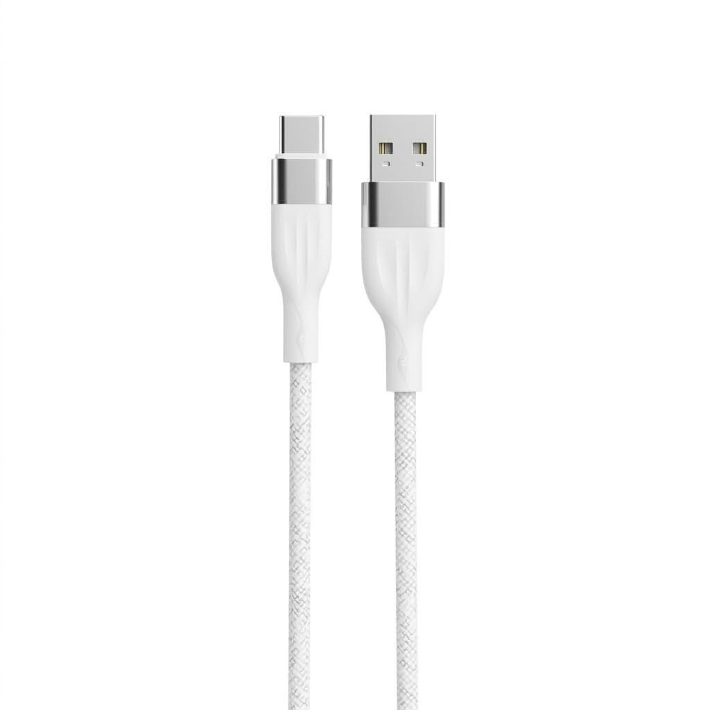 PDAteknoloji 3.0A Type-C Hızlı Şarj ve Data Kablosu Beyaz 1m
