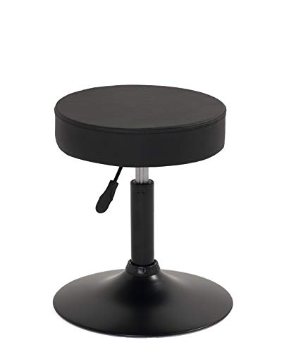 KAYELLES Tabouret pivotant Hauteur réglable YU (Noir, 1)