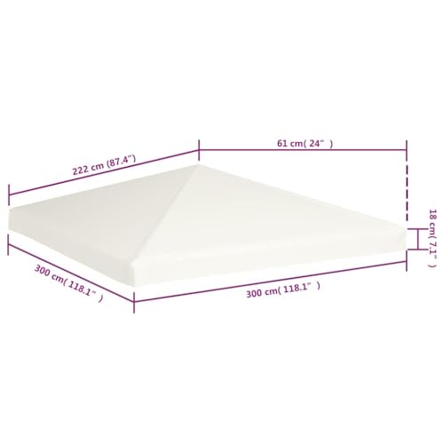 Techo de repuesto blanco crema para disfrutar del jardín y la terraza con protección solar 3x3 6