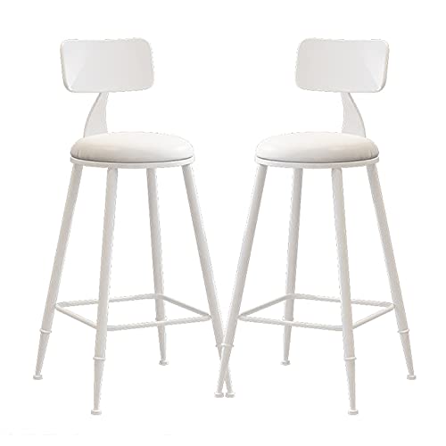 Base en acier métallique robuste pour ce lot de 2 chaises de bar design