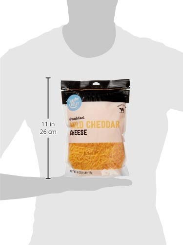 Amazon Brand - Happy Belly Shredded Mild Cheddar, 16 Ounce #TOP2