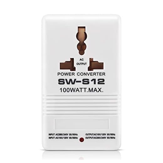 Lineba 110V to 220V Step Up & Down Power Voltage Converter Watt Transformer for Travel (100w)
