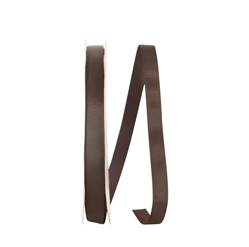 Reliant Ribbon 4900-705-03C Grosgrain Style Ribbon, 5/8 Inch X 100 Yards, Chocolate Brown