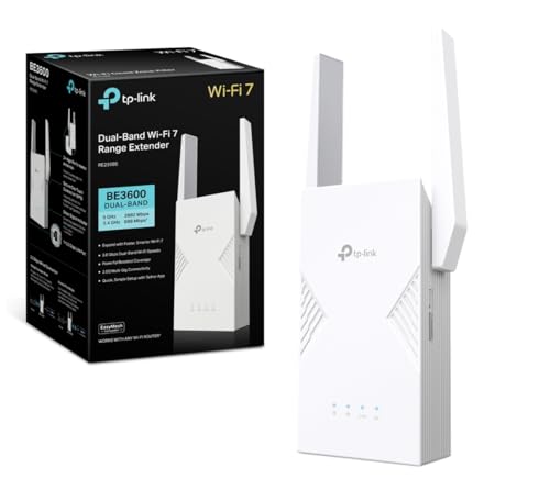 TP‑Link RE235BE Extensor WiFi 7 BE3600 | Dual Banda 3,6 Gbps, Puerto 2,5 Gbps, Compatible EasyMesh, MLO, Roaming Inteligente
