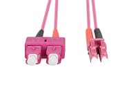 DIGITUS DK-2532-01-4 – Glasfaserkabel OM4 – 1 m – LC zu SC – Duplex LWL Kabel – 1/10/40/100 Gbit/s – MM Multimode Glasfaser LAN Kabel – Fasertyp: 50/125 µ – Violett (Violet) – Ansicht 2