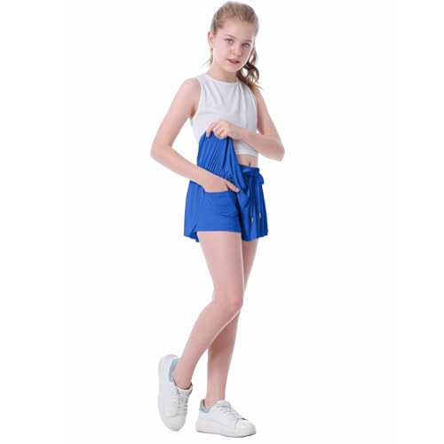 Flowy Shorts for Girls Butterfly Shorts for Kids Teens Preppy Tennis Running Athletic Shorts with Liner2