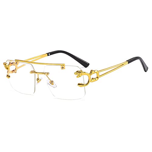 Lunettes de soleil en métal doré double pont et verres dégradés haute définition