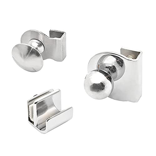 Heuskay 4 Pcs Glass Door Handle,Glass Clip Handle,Stainless Steel No Drilling Door Clips Clamps Pulls Handles Knobs for Glass 5-8mm Showcase Glass Cabinets - Image 3