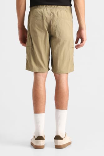 Image of SNITCH Men Casual Shorts | Regular Fit Mid Rise Solid Design | Lightweight 100% Nylon with Smooth Texture & Utility Pockets for Summer & Casual Wear