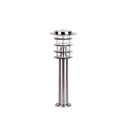 Modern Simple Silver Outdoor Waterproof E27 Post Lights Europese RVS Column Lampen Lawn Landscape Garden Park Home Villa Lighting Pillar Lights (Color : Solar-A) (Gemeentelijke elektriciteit