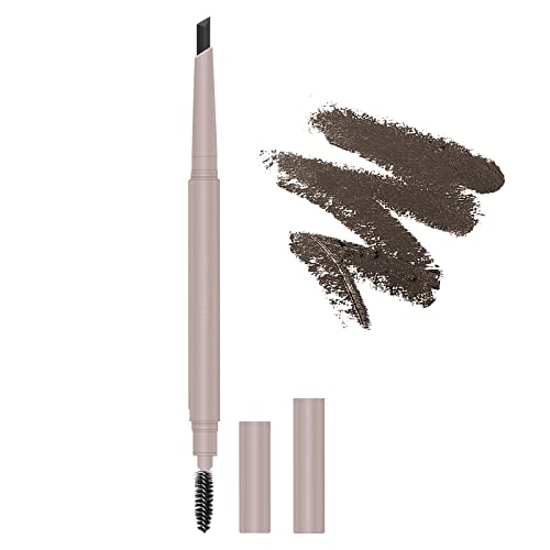 LOKNGXU Eyebrow Pencil to Modify Eyebrows Easy to Color Waterproof Long-Lasting Non-Dizzy Makeup with Spiral Eyebrow Brush (Gray-brown)