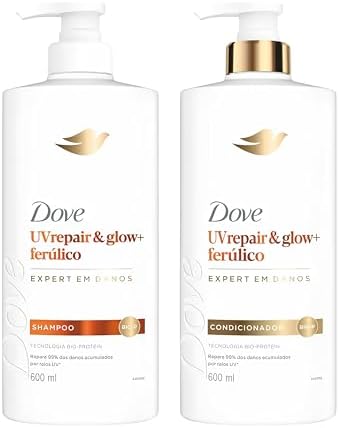 Dove Kit UV Repair & Glow + Ferúlico Shampoo 600ml + Condicionado...