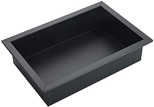 SANGOGO Plato de ducha empotrado de acero inoxidable 304 negro - 31,5 x 20 x 8 cm