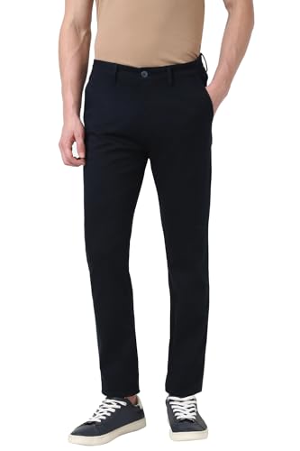 Peter England Men's Slim Fit Mid Rise Super Chino Casual Trouser