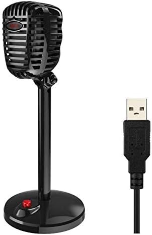 Granvela USB Computer Microphone with Stand for Windows PC/Laptop and MacBook. Plug & Play.