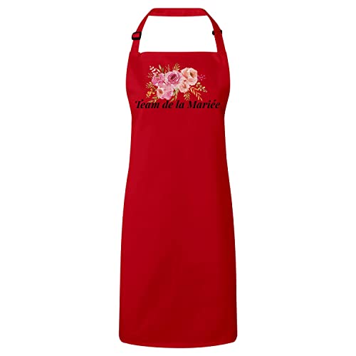 Tablier premium Team de la Mariée au motif aquarelle