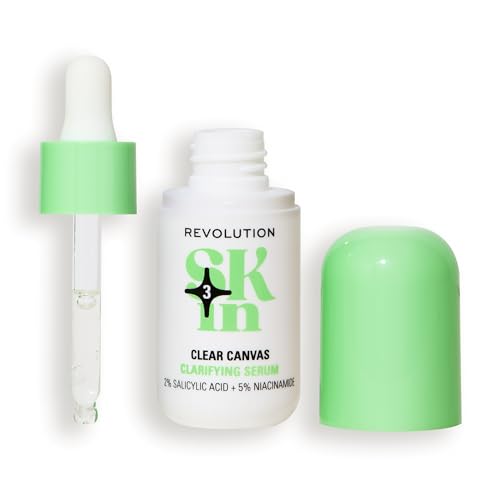 Revolution SKin, Clear Canvas Clarifying Serum, Sérum Purificante con Niacinamida y Ácido...