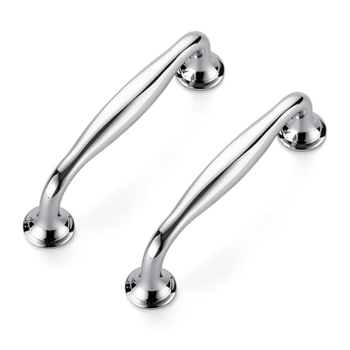 Image of Ravinte 20 Pack 3-3 /4 Inch Polished Chrome Kitchen Cabinet Handles Solid Zinc Alloy Cabinet Pulls Cupboard & Drawer Handles