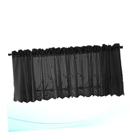 Cortina corta para ventana con encaje resistente al sol marca LIFKOME 6