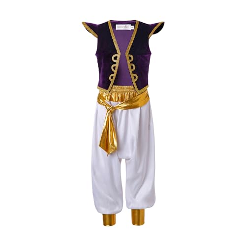 Pettigirl Boys Arabian Prince Costume Street Rat Suits Kids Birthday Party Halloween Cosplay Dress Up Outfits