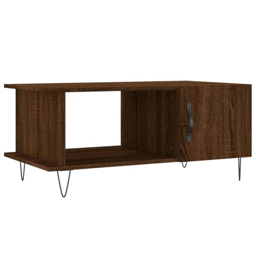 Table basse de salon ShGaxin robuste en chêne marron 90x50x40cm - 3
