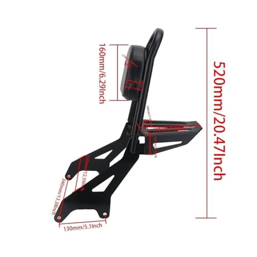 Appui-dos passager arrière XVS950 R-Spec avec coussin ergonomique - 5