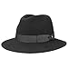 Produktbild LIERYS Chicago II Wollfilz Travellerhut Herren - Filzhut Made in Italy - Regenhut mit Ripsband - Herrenhut Packable und Wasserabweisend - Hut Sommer/Winter schwarz S (54-55 cm)