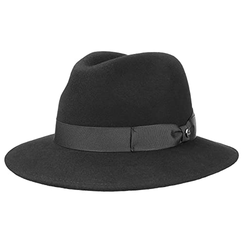 Lierys Chicago II Wool Felt Hat Women/Men Black 7 1/4-7 3/8